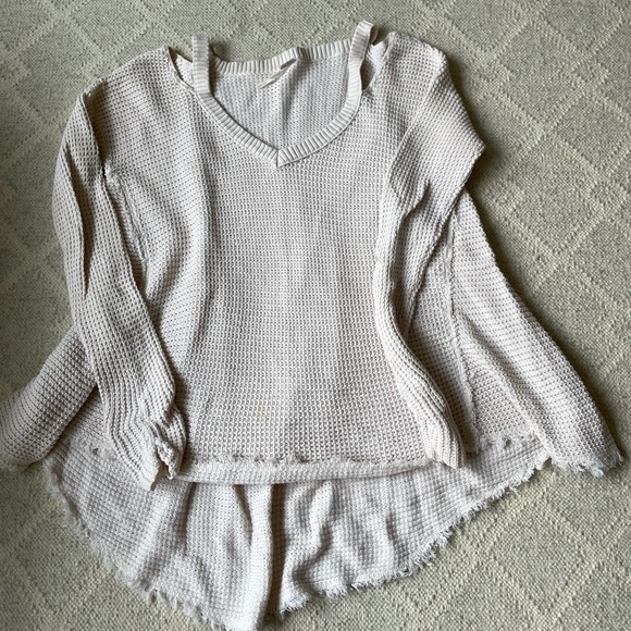 Free People Knit Top with shoulder cutouts - Picture 1 of 5